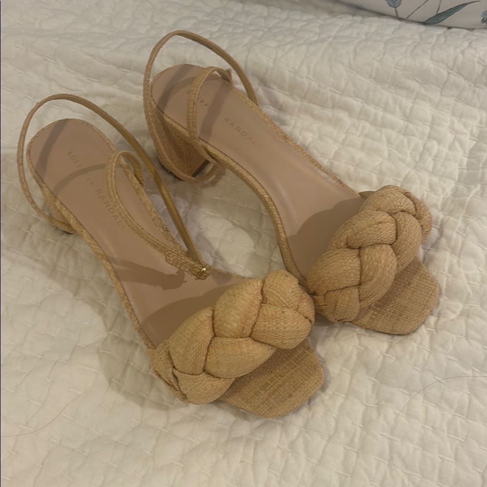 Loeffler Randall Tan Braided Heels